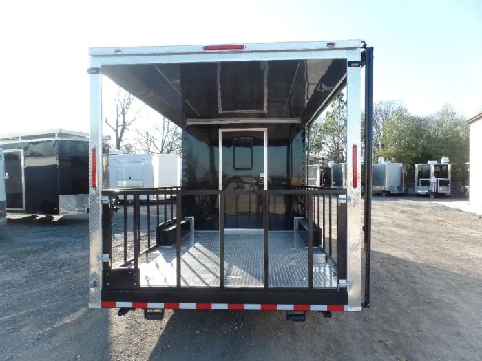 8.5' x 24' Black Porch Style Concession Food Trailer With Appliances 12 8.5' x 24' Black Porch Style Concession Food Trailer With Appliances - Image 12