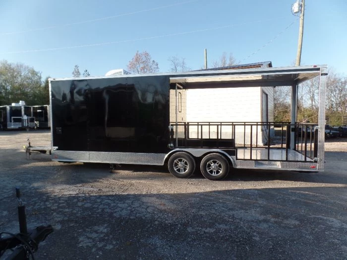8.5' x 24' Black Porch Style Concession Food Trailer With Appliances 17 8.5' x 24' Black Porch Style Concession Food Trailer With Appliances - Image 17