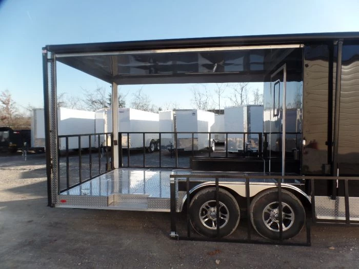 8.5' x 24' Black Porch Style Concession Food Trailer With Appliances 5 8.5' x 24' Black Porch Style Concession Food Trailer With Appliances - Image 5