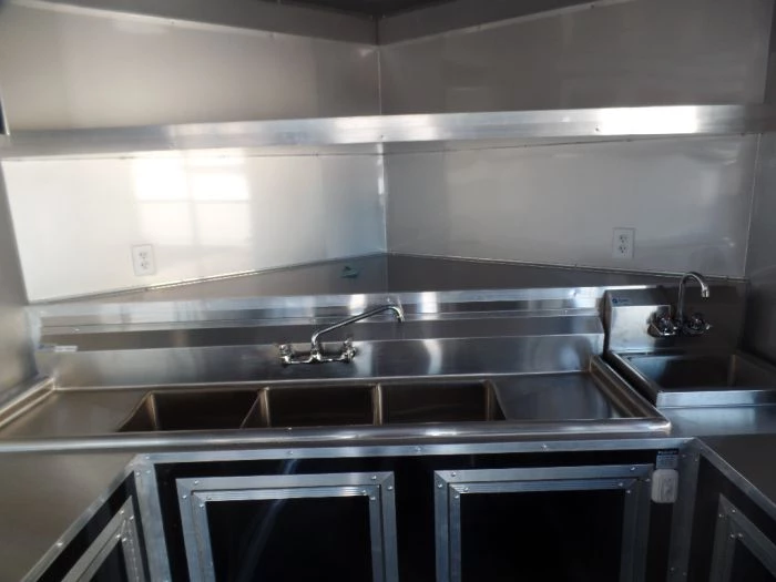 8.5' x 24' Black Porch Style Concession Food Trailer With Appliances 8 8.5' x 24' Black Porch Style Concession Food Trailer With Appliances - Image 8