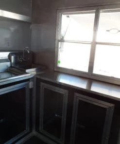 8.5' x 24' Black Porch Style Concession Food Trailer With Appliances 43 8.5' x 24' Black Porch Style Concession Food Trailer With Appliances -Cheap Concession Trailers Shop sam 9354