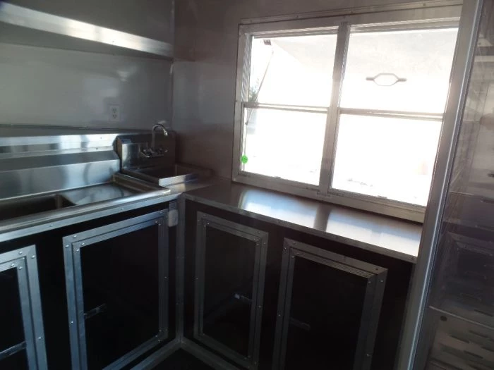 8.5' x 24' Black Porch Style Concession Food Trailer With Appliances 13 8.5' x 24' Black Porch Style Concession Food Trailer With Appliances - Image 13