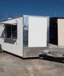 8.5' x 20' White Concession Food Trailer With Appliances