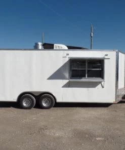 8.5' x 20' White Concession Food Trailer With Appliances -Cheap Concession Trailers Shop sam 9457 copy