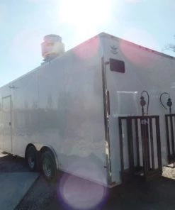 8.5' x 20' White Concession Food Trailer With Appliances -Cheap Concession Trailers Shop sam 9461