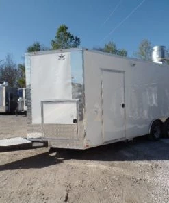 8.5' x 20' White Concession Food Trailer With Appliances -Cheap Concession Trailers Shop sam 9463