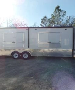 8.5' x 24' White Concession Food Trailer -Cheap Concession Trailers Shop sam 9486