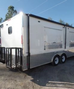 8.5' x 24' White Concession Food Trailer -Cheap Concession Trailers Shop sam 9487