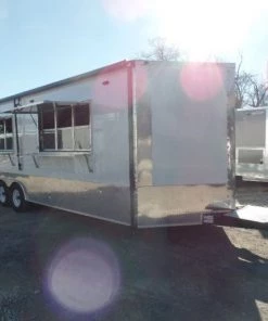 8.5' x 24' White Concession Food Trailer