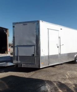 8.5' x 24' White Concession Food Trailer -Cheap Concession Trailers Shop sam 9496
