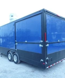 8.5' x 22' Cobalt Blue Porch Style Concession Food Trailer With Appliances -Cheap Concession Trailers Shop sam 9624