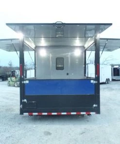 8.5' x 22' Cobalt Blue Porch Style Concession Food Trailer With Appliances -Cheap Concession Trailers Shop sam 9632