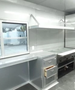 8.5' x 22' Cobalt Blue Porch Style Concession Food Trailer With Appliances -Cheap Concession Trailers Shop sam 9637