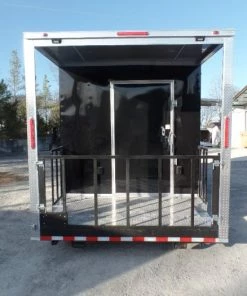 8.5' x 20' Black Porch Style Concession Food Trailer -Cheap Concession Trailers Shop sam 9740