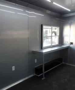 8.5' x 20' Black Porch Style Concession Food Trailer -Cheap Concession Trailers Shop sam 9755