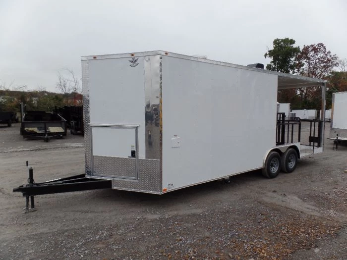 8.5' x 22' Concessions Food White BBQ Event Trailer 13 8.5' x 22' Concessions Food White BBQ Event Trailer - Image 13