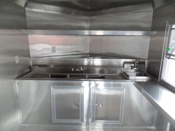 8.5' x 22' Concessions Food White BBQ Event Trailer 14 8.5' x 22' Concessions Food White BBQ Event Trailer - Image 14