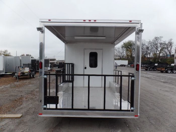 8.5' x 22' Concessions Food White BBQ Event Trailer 16 8.5' x 22' Concessions Food White BBQ Event Trailer - Image 16