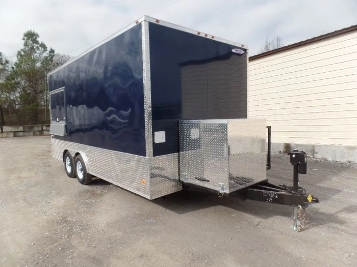 8.5' x 18' Indigo Blue Flat Nose Concession Food Trailer With Appliances 25 8.5' x 18' Indigo Blue Flat Nose Concession Food Trailer With Appliances - Image 25