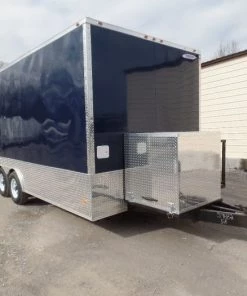 8.5' x 18' Indigo Blue Flat Nose Concession Food Trailer -Cheap Concession Trailers Shop sam 9883 2