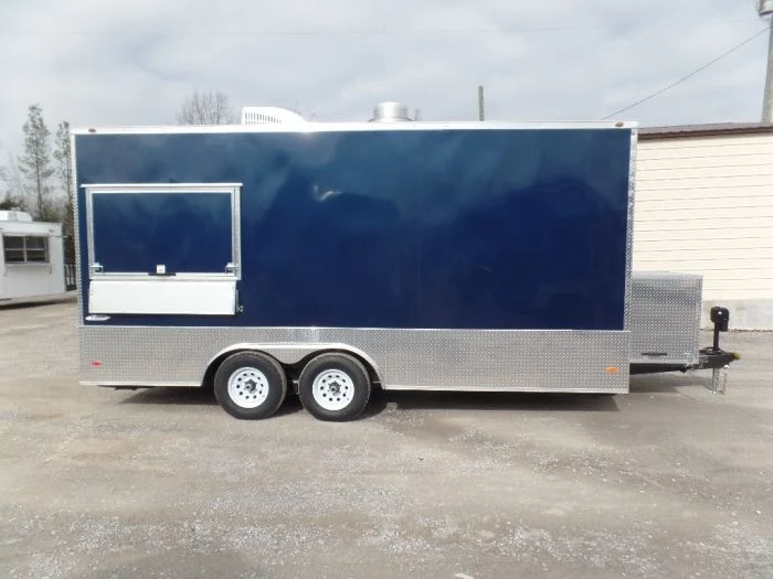 8.5' x 18' Indigo Blue Flat Nose Concession Food Trailer With Appliances 22 8.5' x 18' Indigo Blue Flat Nose Concession Food Trailer With Appliances - Image 22