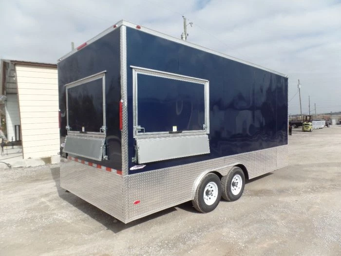 8.5' x 18' Indigo Blue Flat Nose Concession Food Trailer With Appliances 14 8.5' x 18' Indigo Blue Flat Nose Concession Food Trailer With Appliances - Image 14