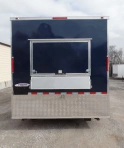8.5' x 18' Indigo Blue Flat Nose Concession Food Trailer With Appliances 61 8.5' x 18' Indigo Blue Flat Nose Concession Food Trailer With Appliances -Cheap Concession Trailers Shop sam 9886 1 1