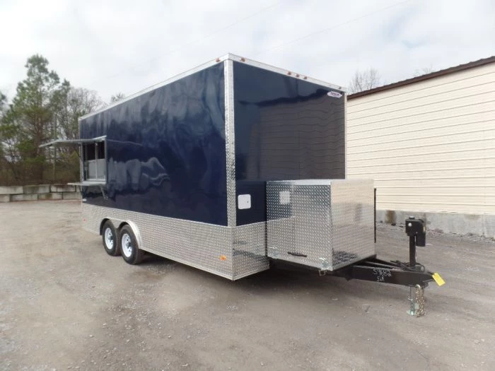 8.5' x 18' Indigo Blue Flat Nose Concession Food Trailer With Appliances 27 8.5' x 18' Indigo Blue Flat Nose Concession Food Trailer With Appliances - Image 27