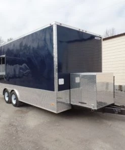 8.5' x 18' Indigo Blue Flat Nose Concession Food Trailer -Cheap Concession Trailers Shop sam 9887 2