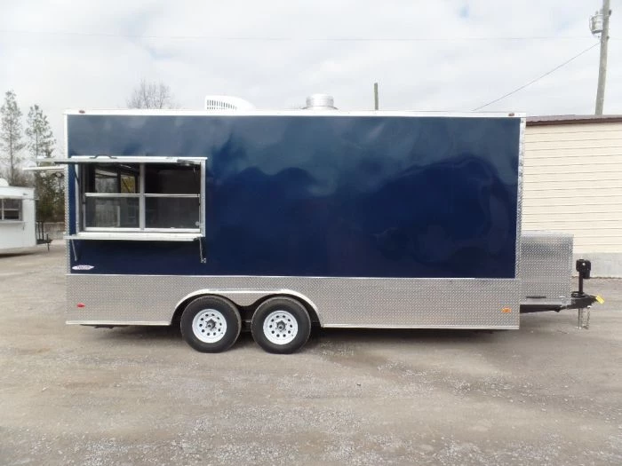 8.5' x 18' Indigo Blue Flat Nose Concession Food Trailer With Appliances 20 8.5' x 18' Indigo Blue Flat Nose Concession Food Trailer With Appliances - Image 20