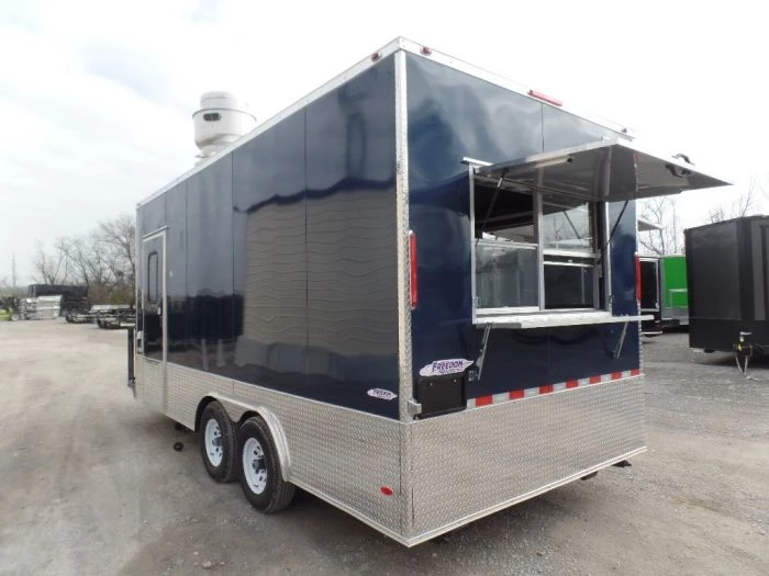 8.5' x 18' Indigo Blue Flat Nose Concession Food Trailer With Appliances 15 8.5' x 18' Indigo Blue Flat Nose Concession Food Trailer With Appliances - Image 15
