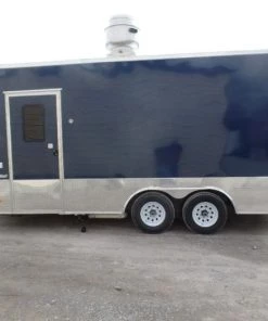 8.5' x 18' Indigo Blue Flat Nose Concession Food Trailer With Appliances 38 8.5' x 18' Indigo Blue Flat Nose Concession Food Trailer With Appliances -Cheap Concession Trailers Shop sam 9892 1 1