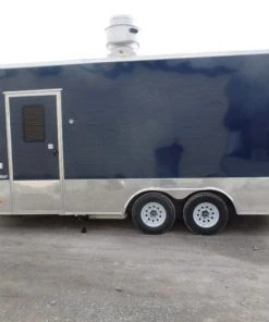 8.5' x 18' Indigo Blue Flat Nose Concession Food Trailer -Cheap Concession Trailers Shop sam 9892 2
