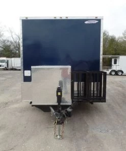 8.5' x 18' Indigo Blue Flat Nose Concession Food Trailer -Cheap Concession Trailers Shop sam 9894 2