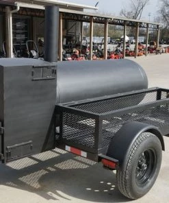 Smoker Trailer Pull Behind 5'x8' with Large Wood Cage -Cheap Concession Trailers Shop smoker.5 1