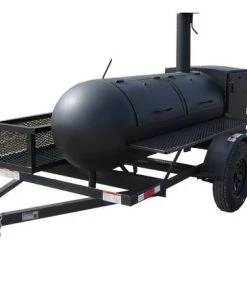 Smoker Trailer Pull Behind 5'x8' with Large Wood Cage -Cheap Concession Trailers Shop smoker.g 1