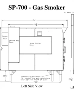 Southern Pride SP-700 Stainless Steel Interior Exterior Rotisserie Smoker