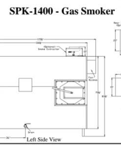 Southern Pride SPK-1400 Painted Steel Interior Exterior Rotisserie Smoker